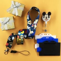 Mickey Temalı Yaka Kartı Askısı Kartlık Yoyo Set